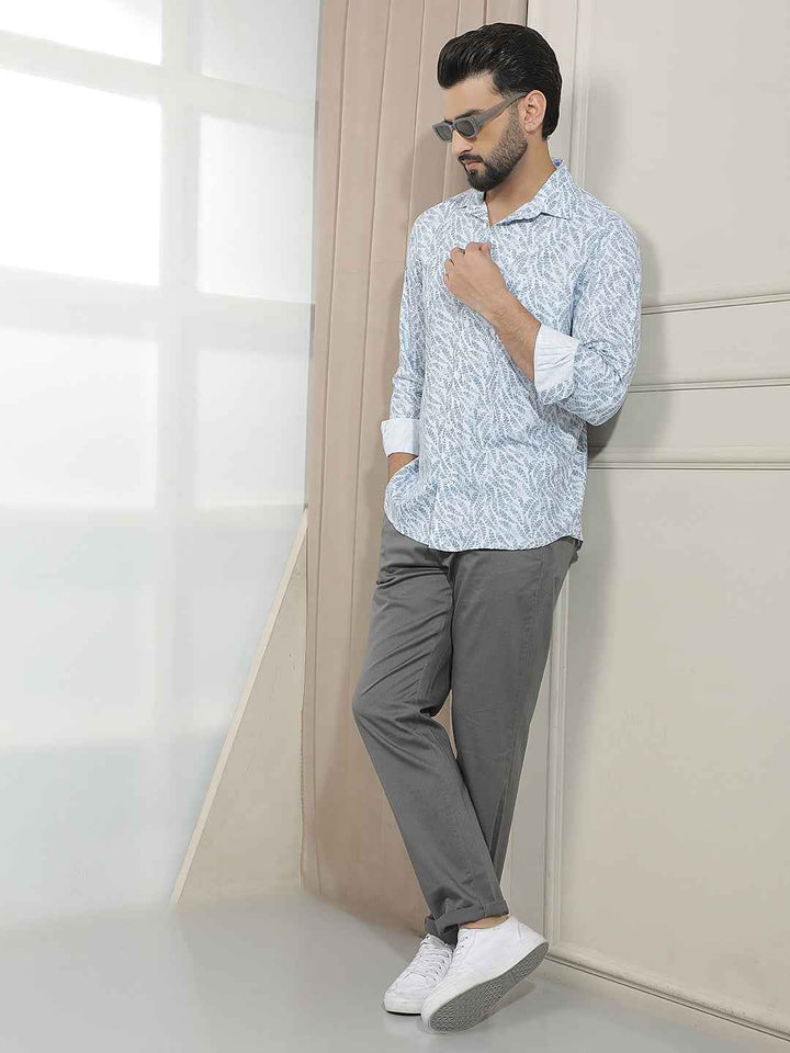 Blue Graphic Print Shirt