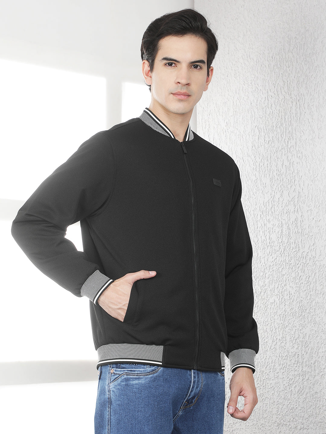 Minimalist Midnight Black Puffer Jacket