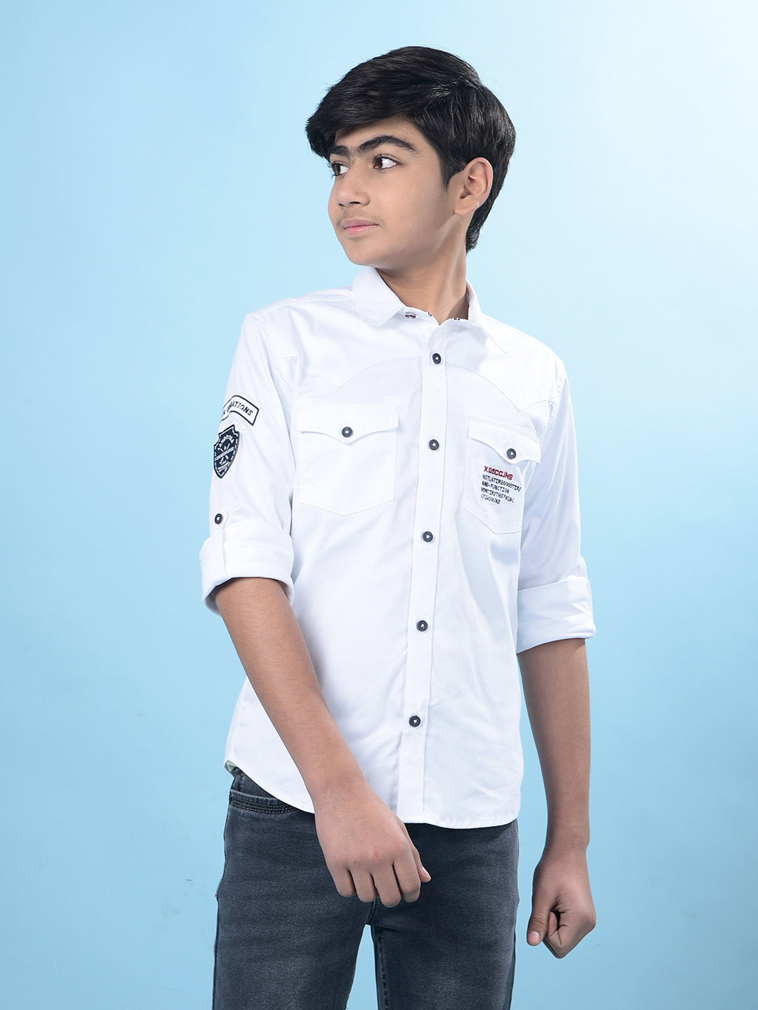 White Double-Pocket Shirt