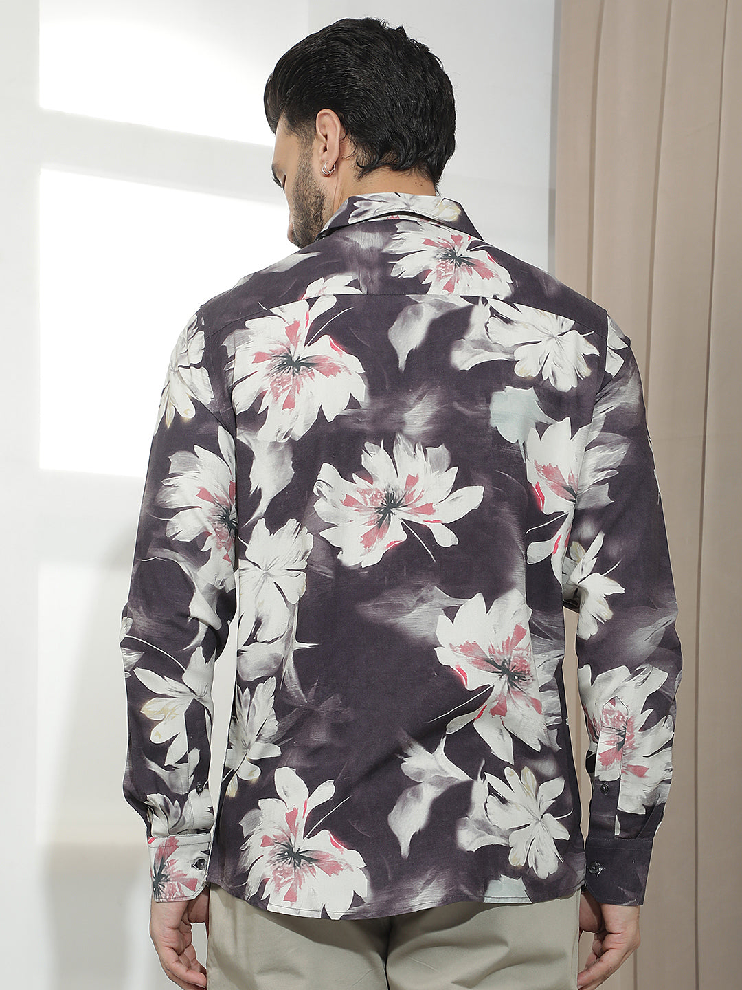 Multi-Color Floral Print Shirt
