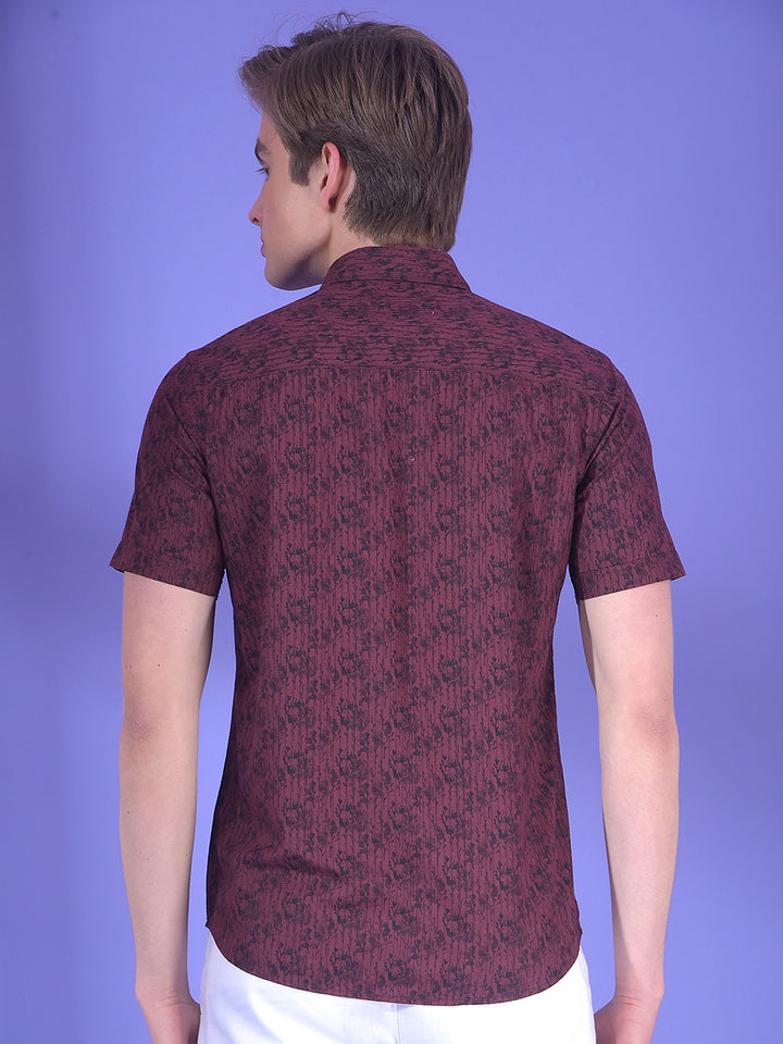 Tempest Wine Floral Print Shirt