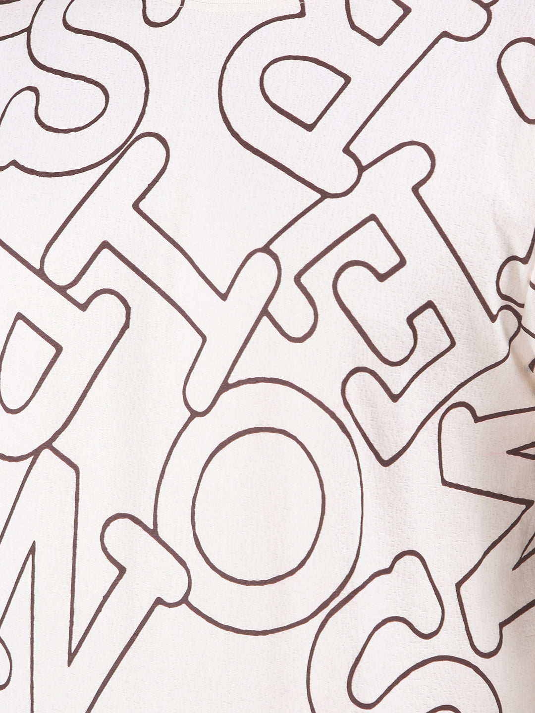 Cream Typographic Print Sweatshirt