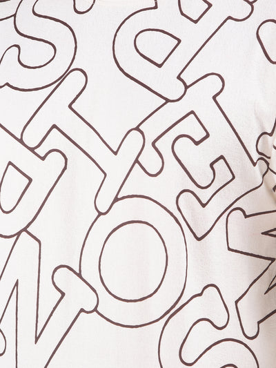Cream Typographic Print Sweatshirt