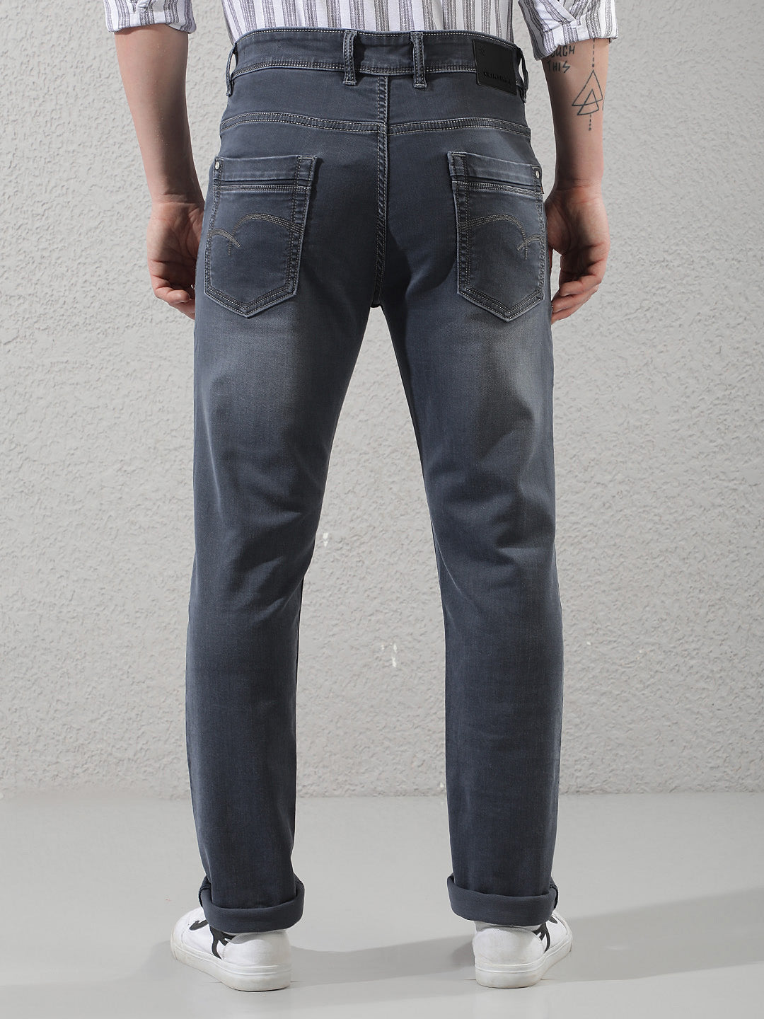 Tailored Ash Grey Straight Jeans