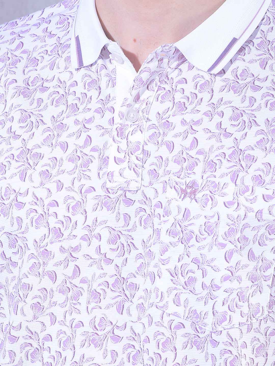 Purple Floral Print T-Shirt