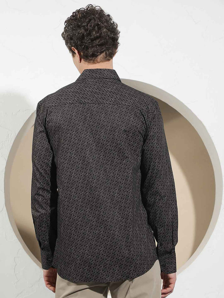 Wine Printed Shirt