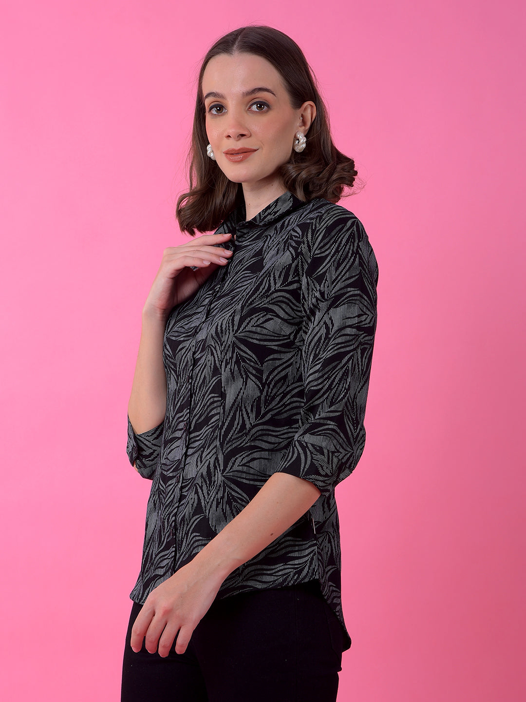 Black Printed Shirt