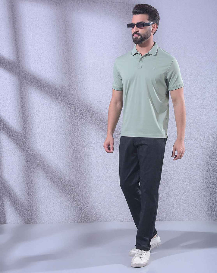 Green Polo Neck T-Shirt
