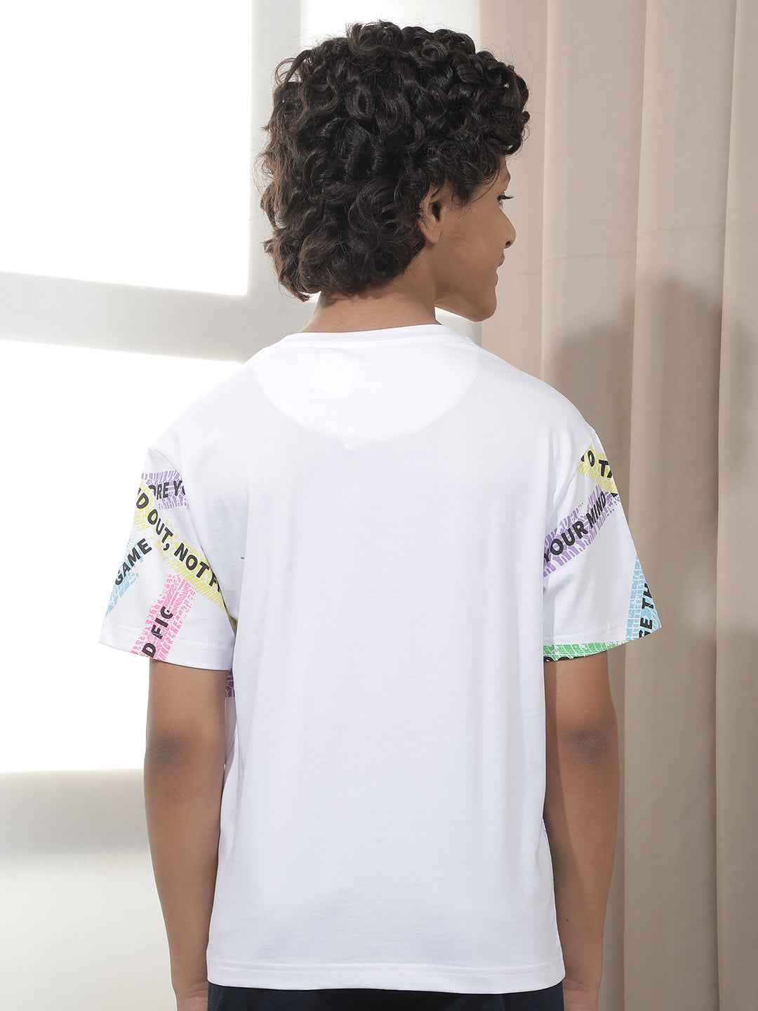 White Typographic Printed T-Shirt
