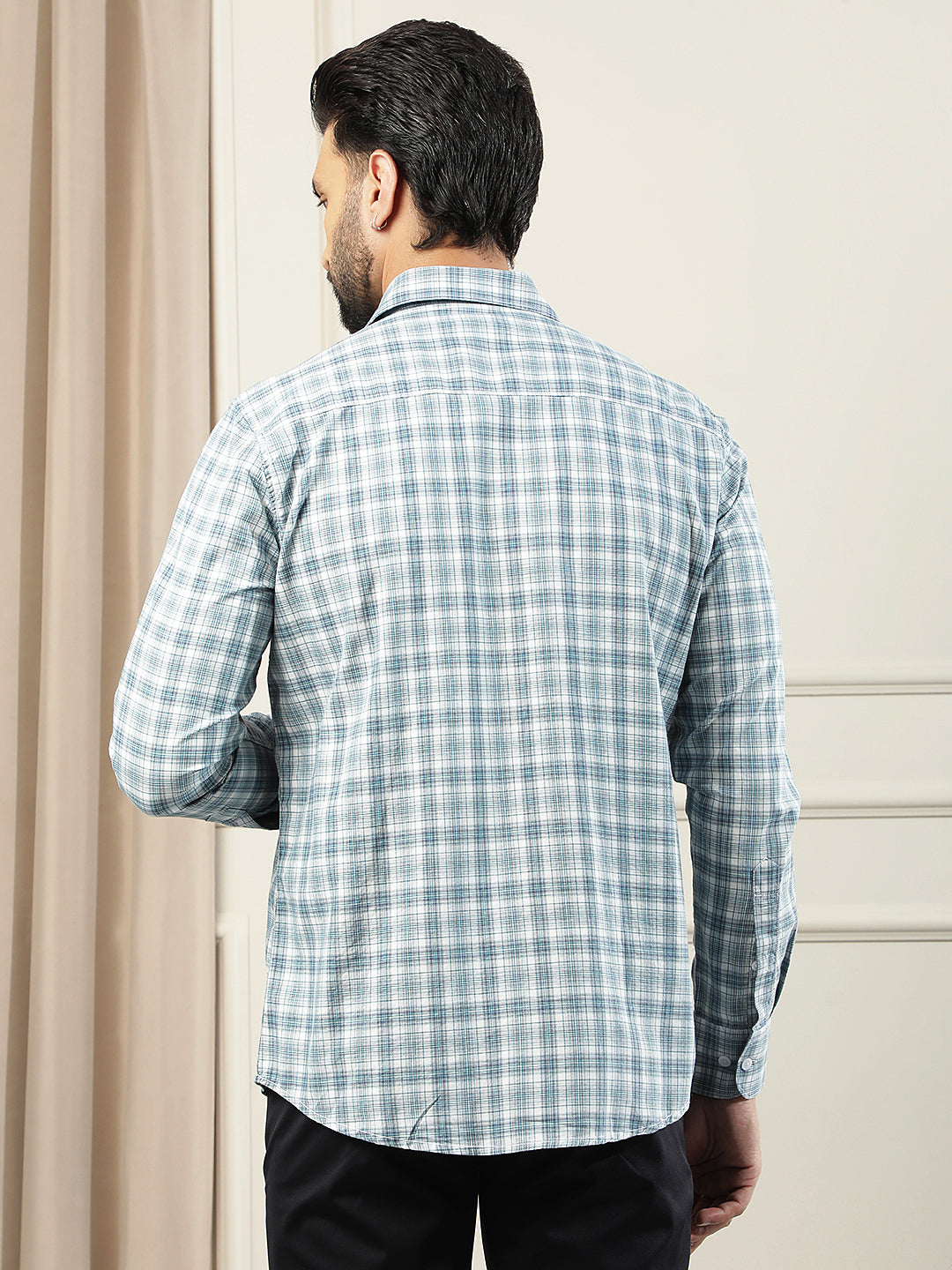 Green Checked 100% Cotton Shirt