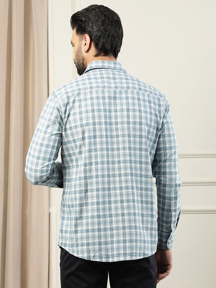 Green Checked 100% Cotton Shirt