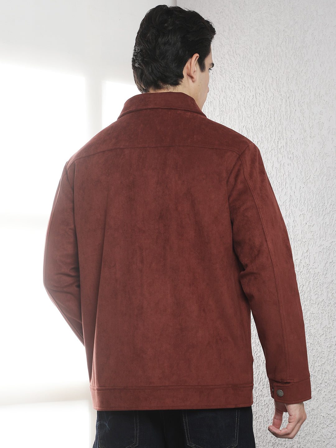 Brown Faux Suede Shacket