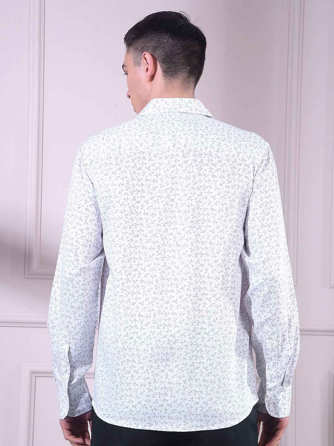 Grey Floral Print Shirt