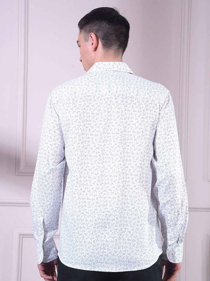 Grey Floral Print Shirt