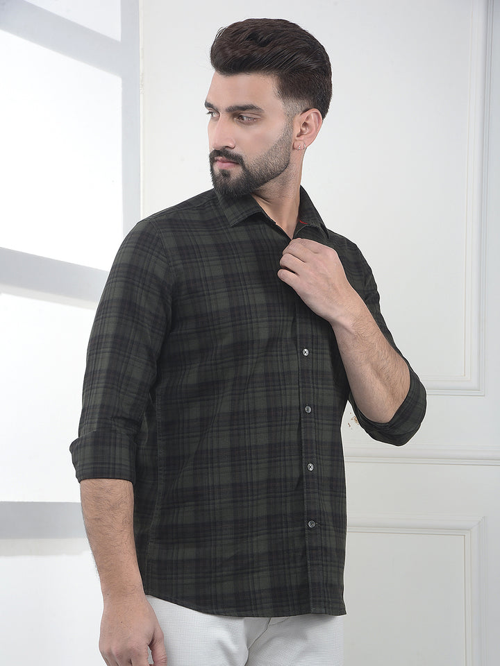 Apex Hunter Green Checked 100% Cotton Shirt