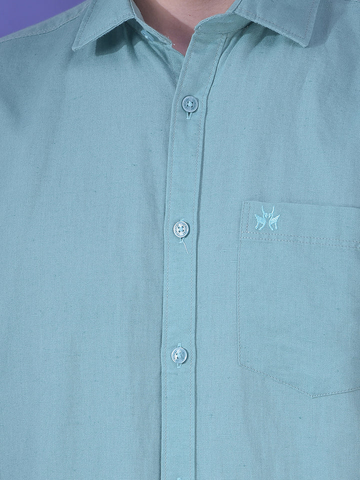 Eucalyptus Green Linen Shirt