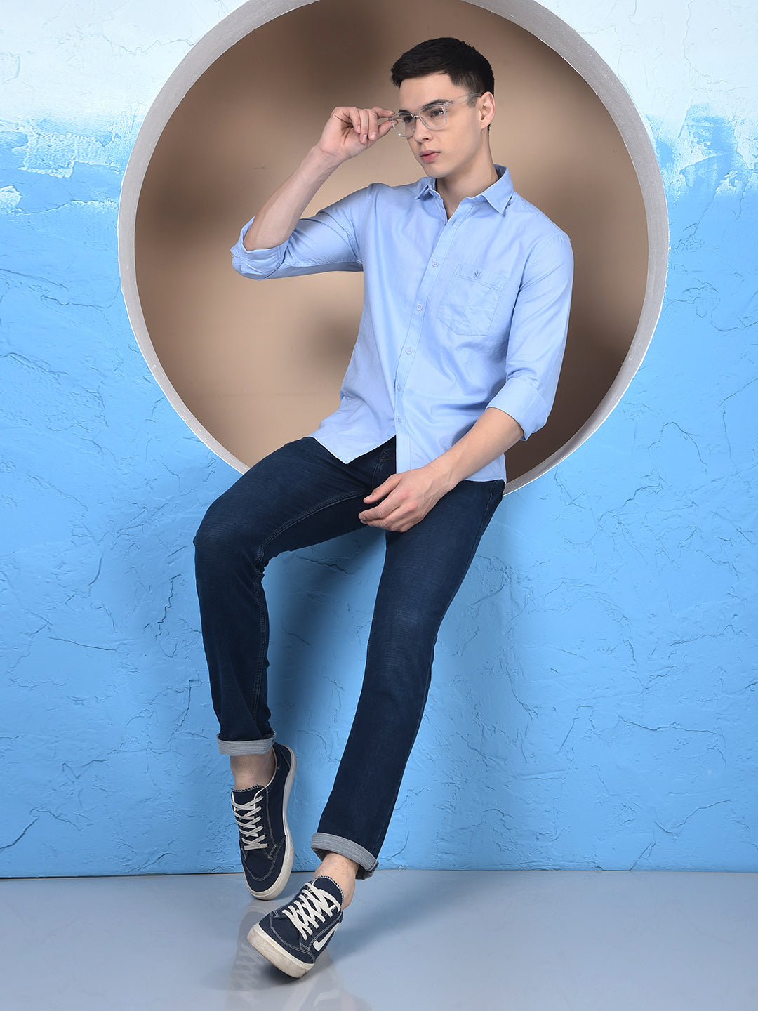 Fresh Aqua Casual Shirt