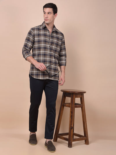 Brown Checked Shirt