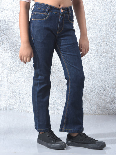 Casual Blue Bootcut Jeans