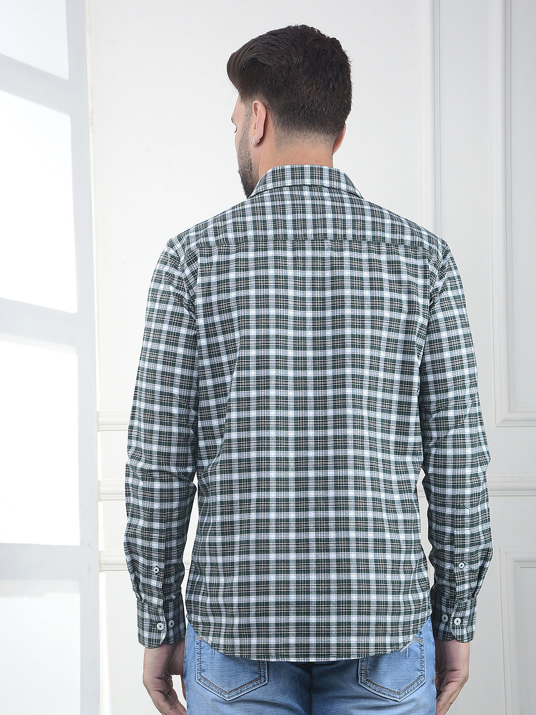 Ignite Forest Checked 100% Cotton Shirt