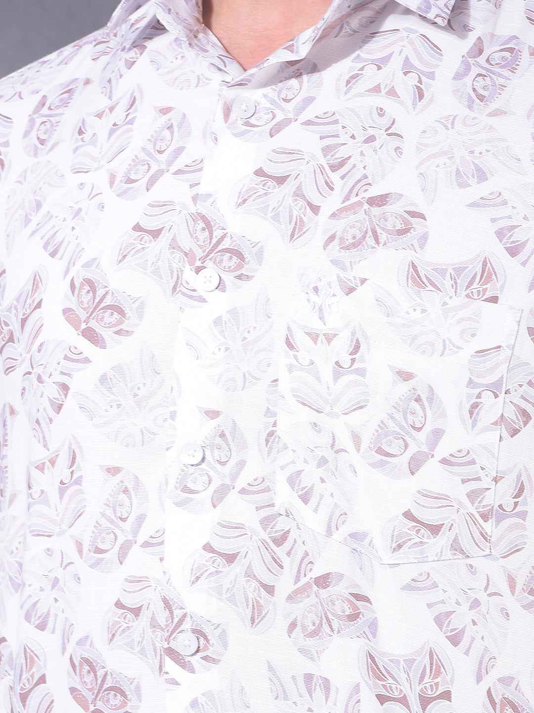 Multi-Color Motif Print Shirt