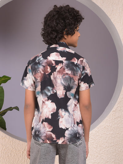 Brown Floral Print Shirt