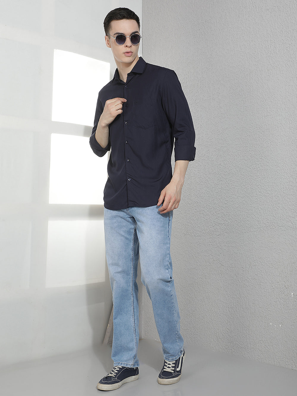 Vogue Deep Navy Modal Shirt