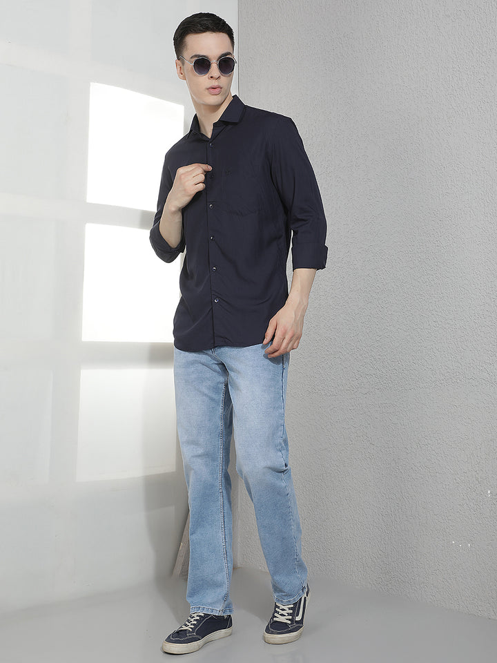 Vogue Deep Navy Modal Shirt