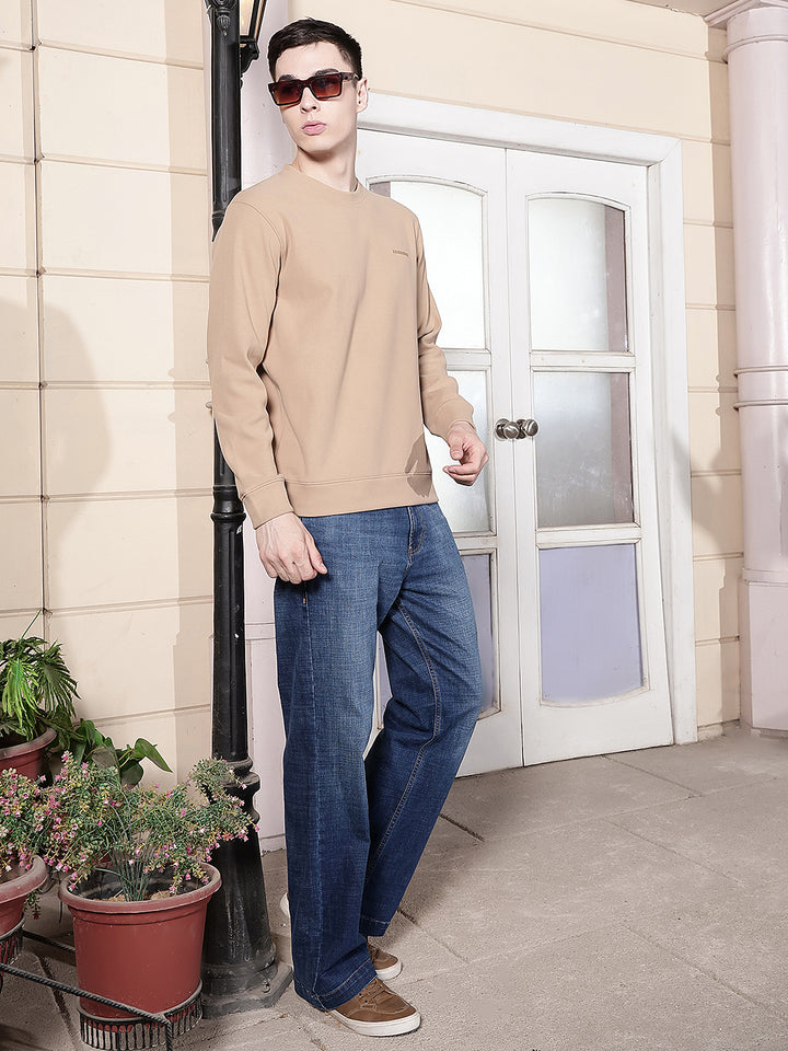 Contemporary Almond Beige Sweatshirt