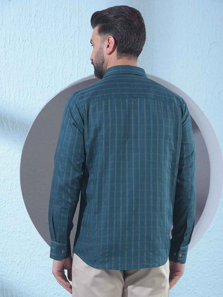 Green Checked 100% Cotton Shirt