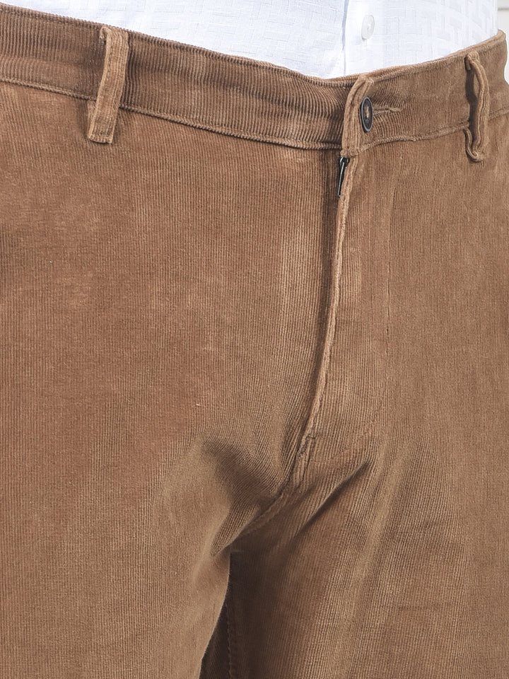 Brown Straight Corduroy Trousers