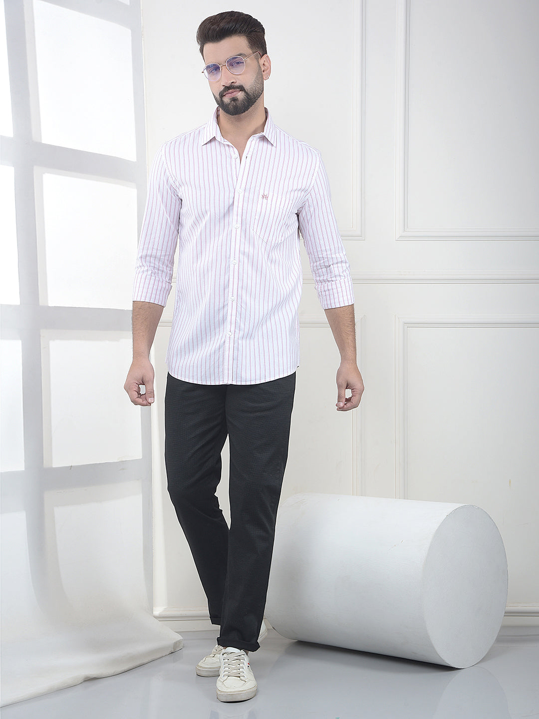 Black Jacquard Trousers