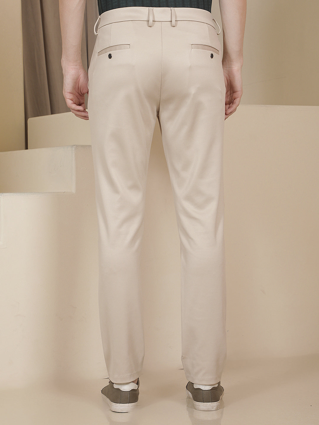 Chic Sand Beige Knitted Trousers