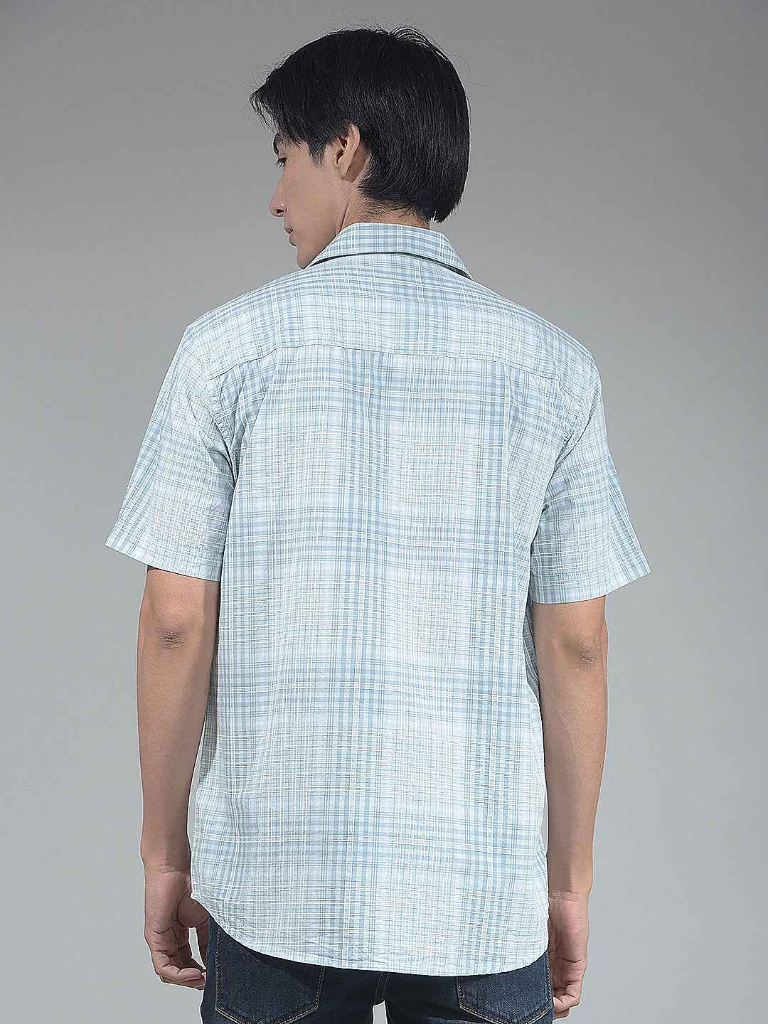Green Checked 100% Cotton Shirt
