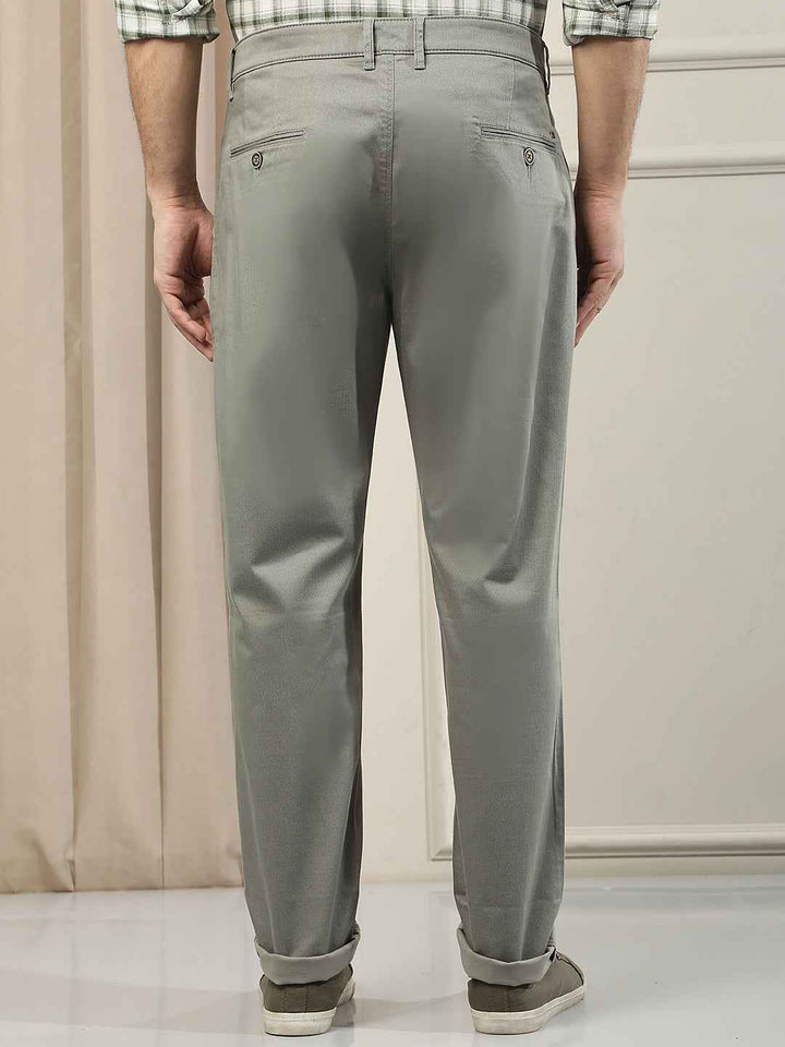 Sage Green Printed Trousers