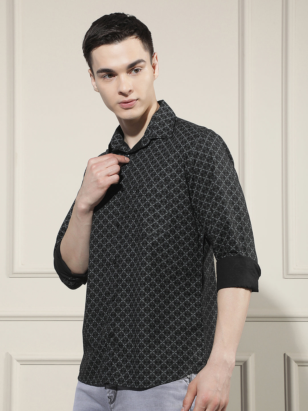 Midnight Black Printed Shirt