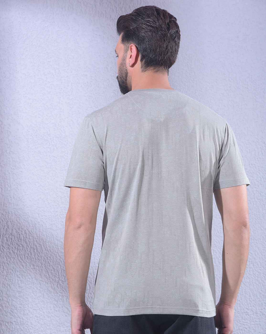 Grey Jacquard T-Shirt