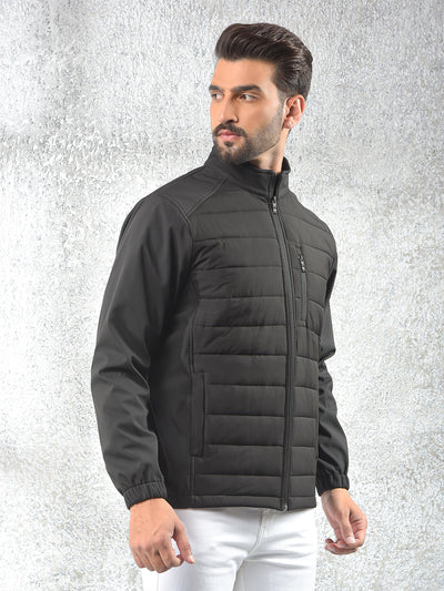 Contemporary Cut Black Puffer Jacket