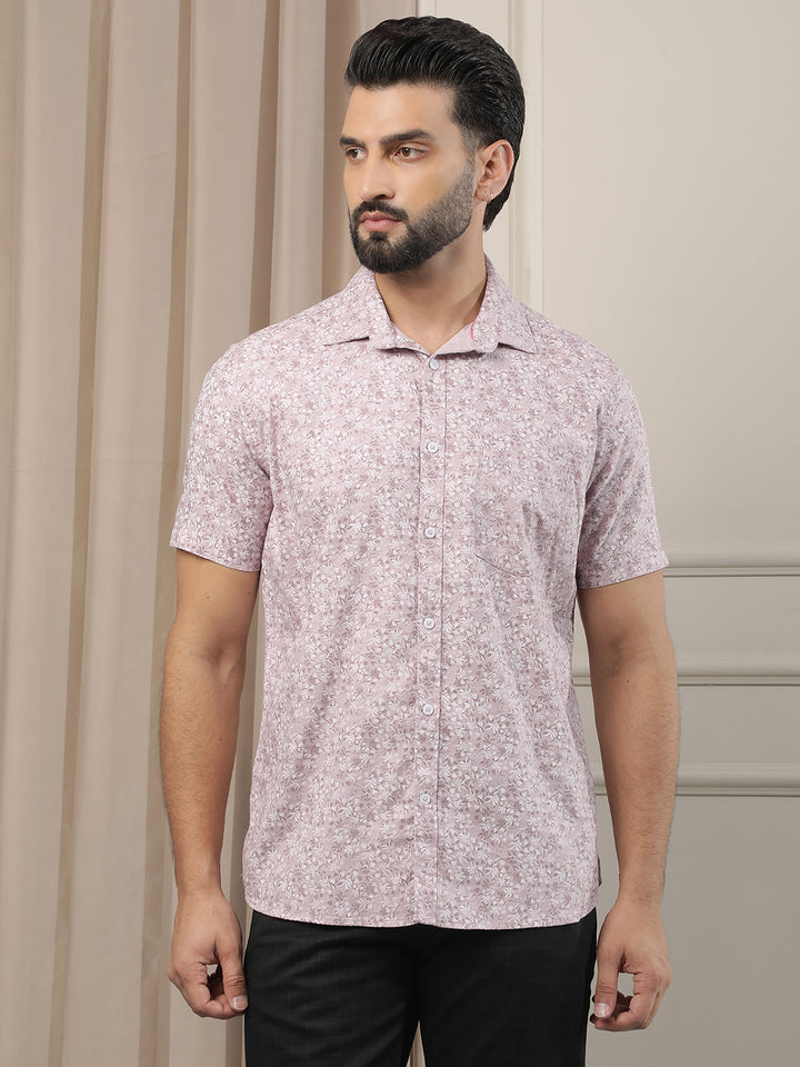 Pink Floral Print Shirt