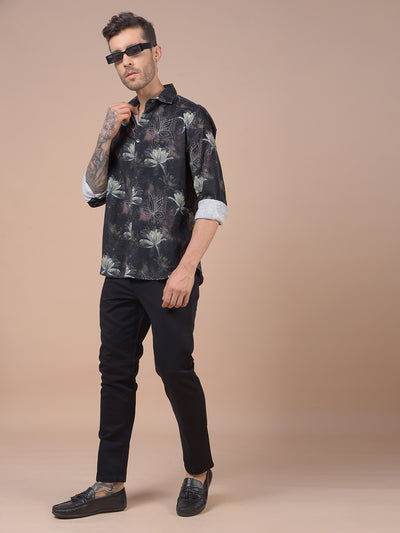 Multi-Color Floral Print 100% Cotton Shirt
