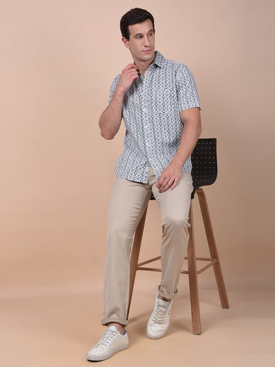Streamlined Grey Printed Shirt