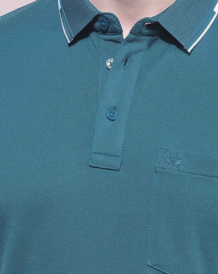 Green Polo Neck T-Shirt