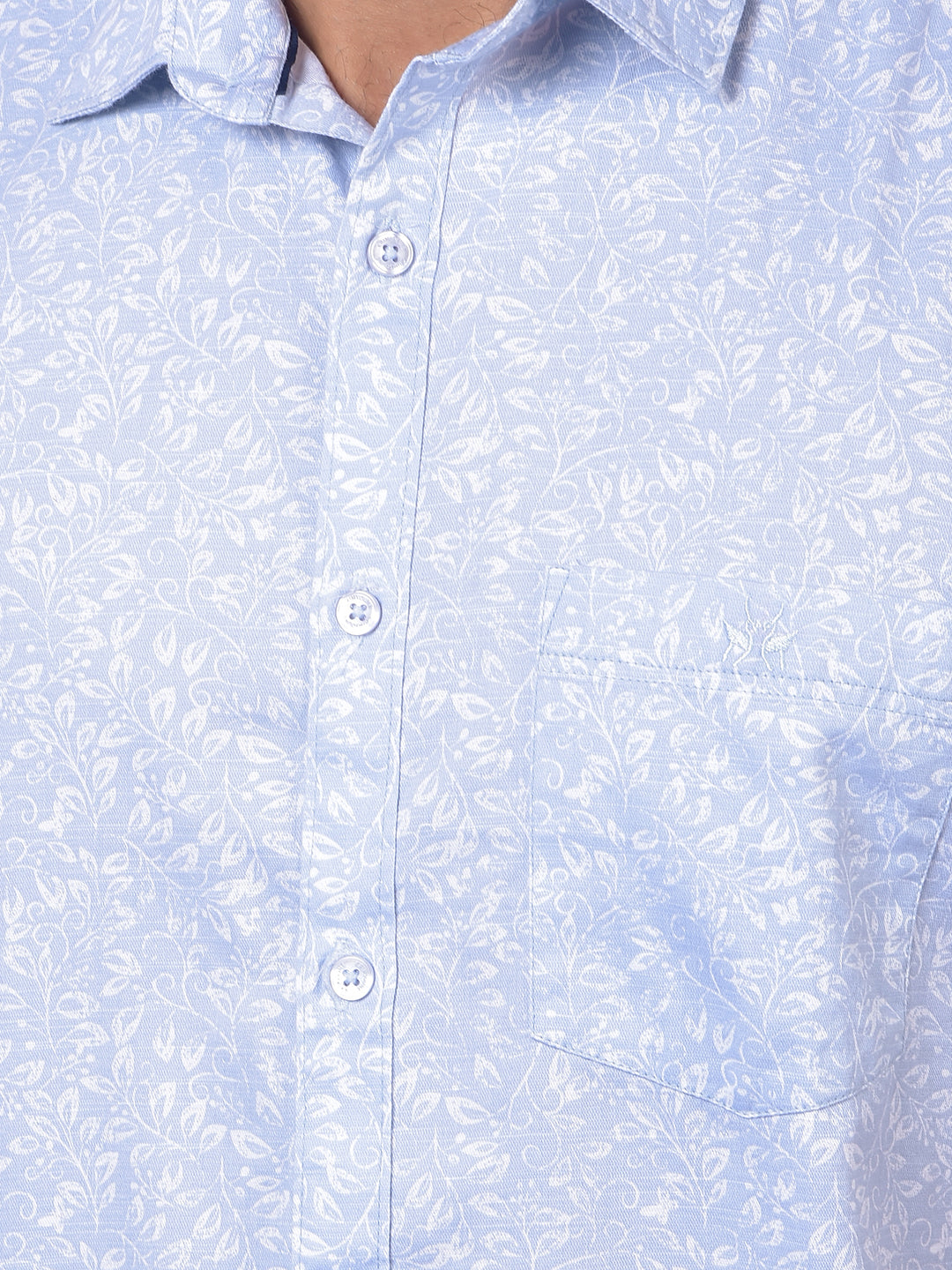Blue Floral Print Shirt