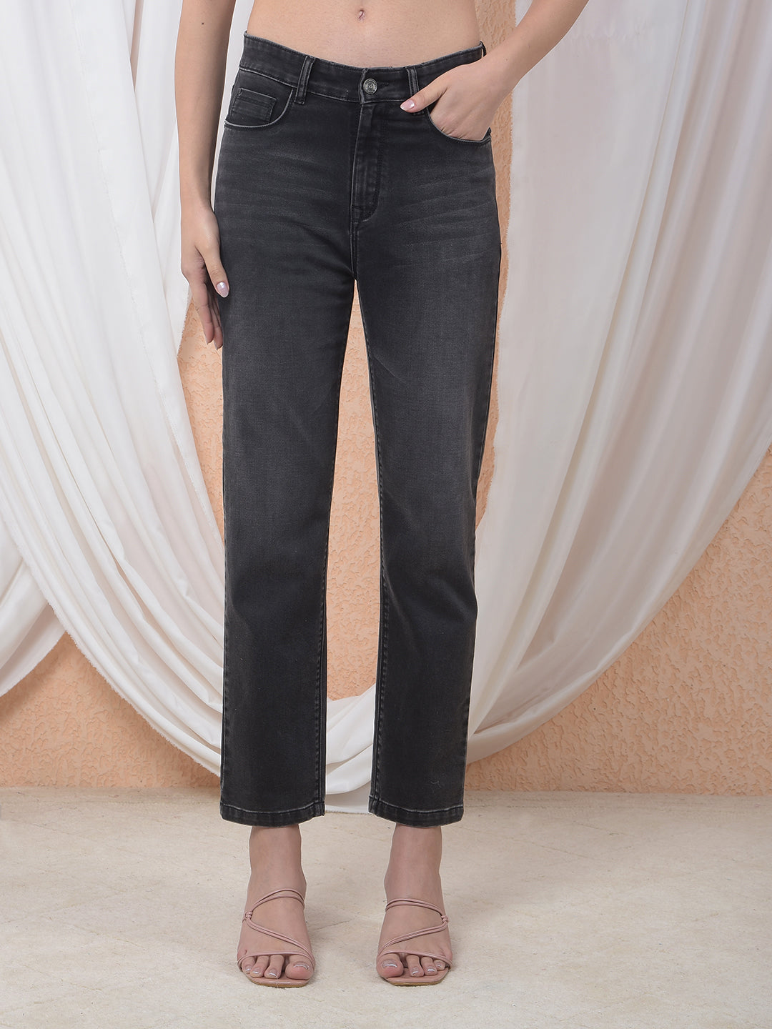 Black Straight Jeans