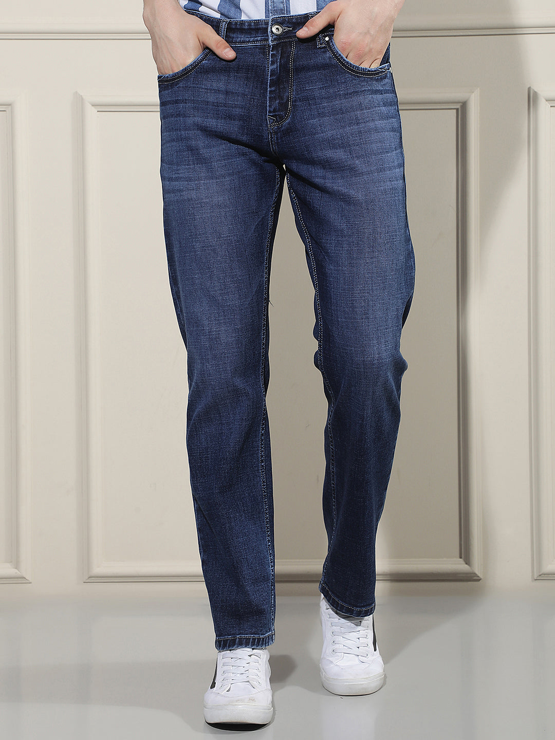 Essential Sky Blue Straight Jeans