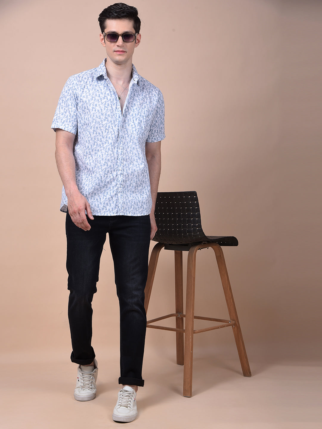 Chic Blue Printed Shirt