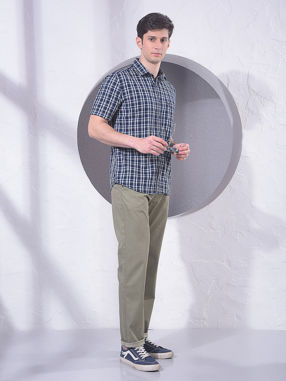 Green Straight Knitted Trousers