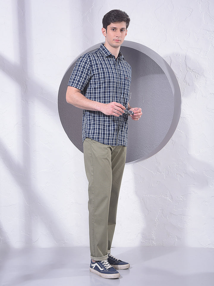 Green Straight Knitted Trousers