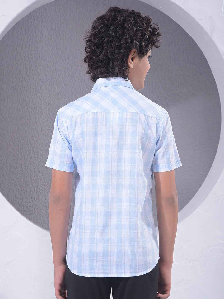 Blue Checked 100% Cotton Shirt