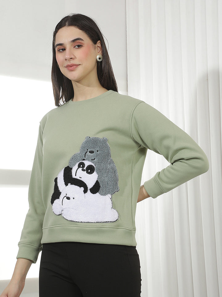 Red Graphic Print Sweatshirt